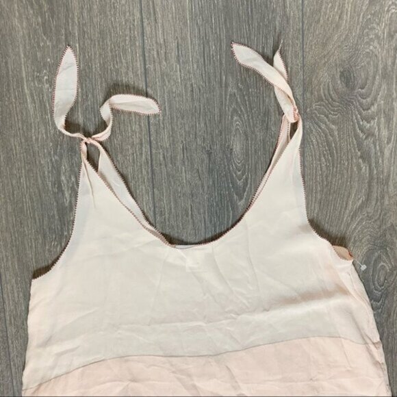 Club Monaco Salyie Camisole Blouse Tank Top Silk Shoulder Tie Pale pink Size  XS - Picture 5 of 11